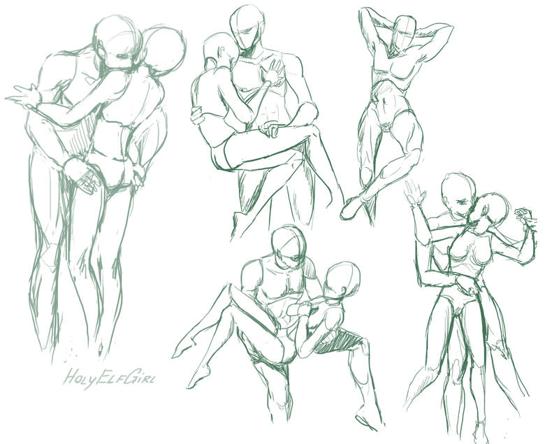 Couple pose references by ImoonArt on DeviantArt