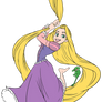 Disney Princess Rapunzel is Swinging (Feet) PNG