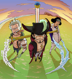 Mihawk, Smoker, Ao Kiji - OP