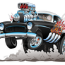 Classic 55 Hot Rod Cartoon