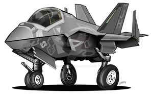 F-35C Lightning II Joint Strike Fighter Cartoon