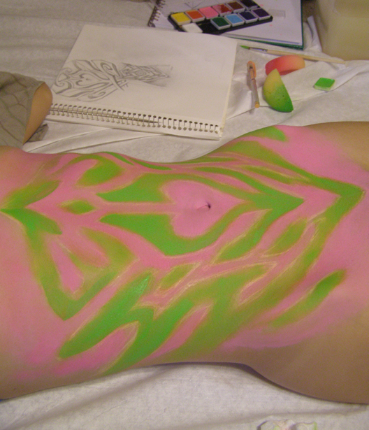 Painting in progress body 47 Crazy