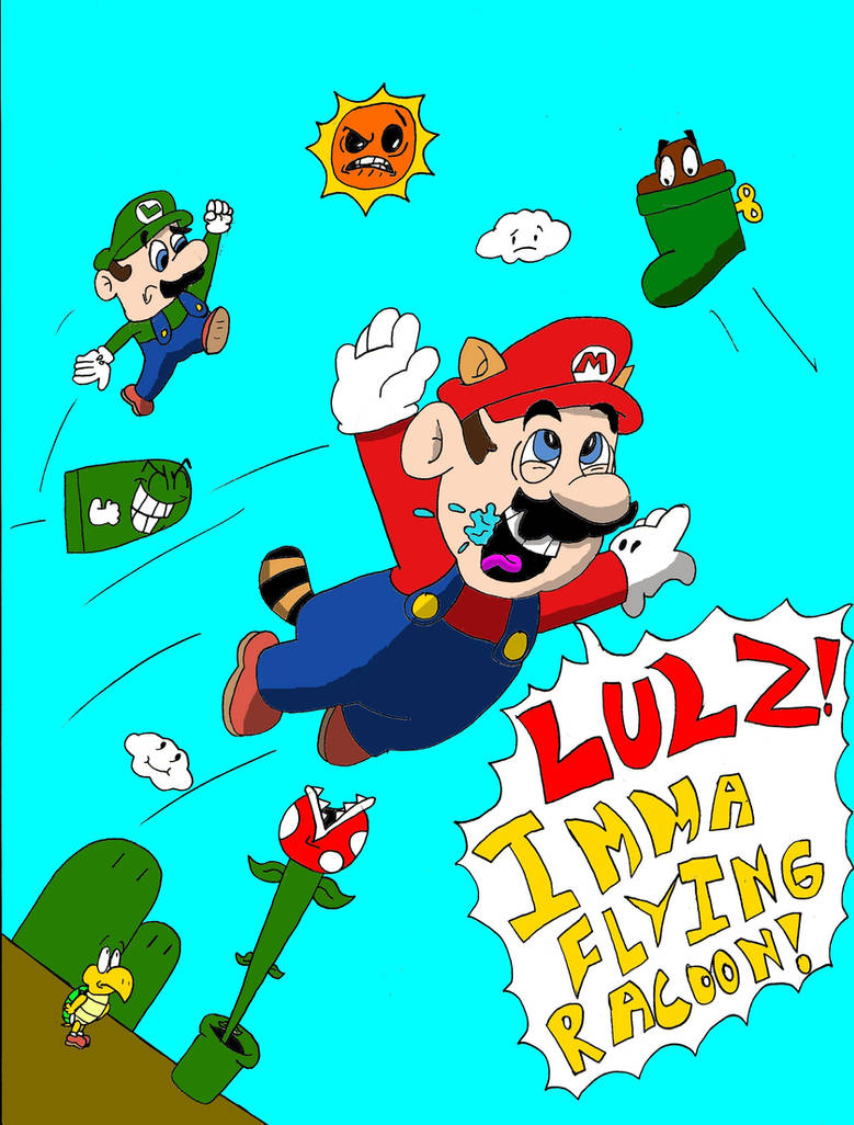 Mario Flying Racoon A Flying Racoon by UltraEd12 on DeviantArt