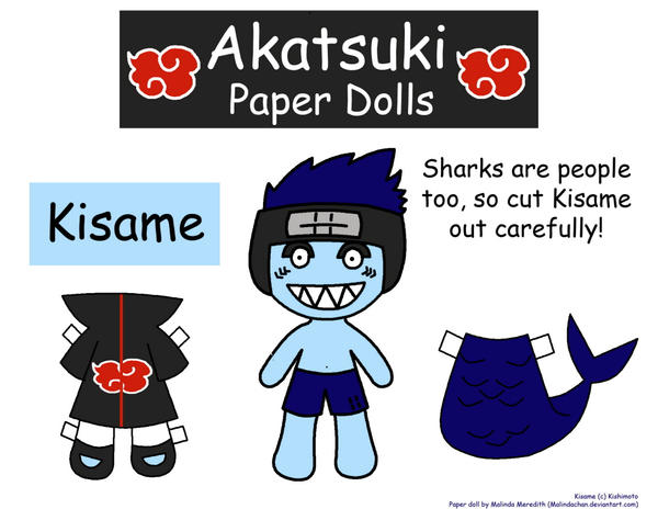 Kisame Paper Doll