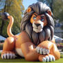 Meet Rasputin, the big, handsome inflatable lion