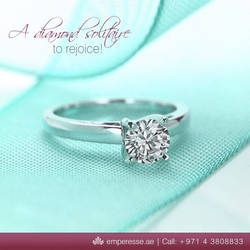 18K White Gold Solitaire Ring