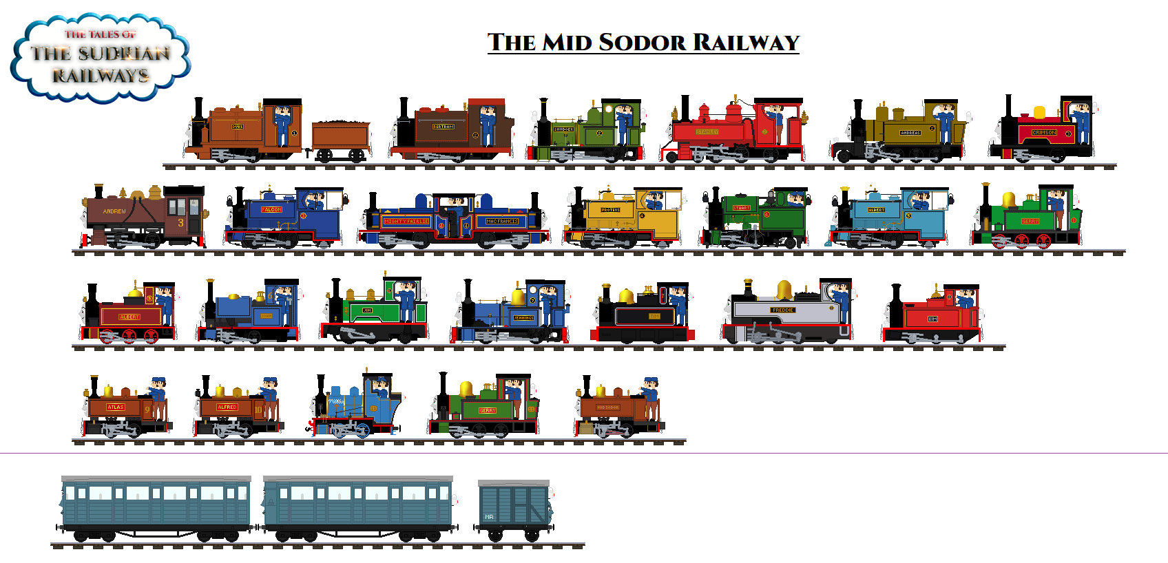 The Mid Sodor Railway Fleet by SplendidEngine02 on DeviantArt