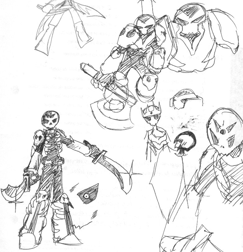 Skull Army Sketches