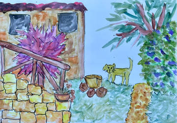 Italian Farmhouse with Dog