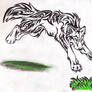 Leaping Wolf Tattoo