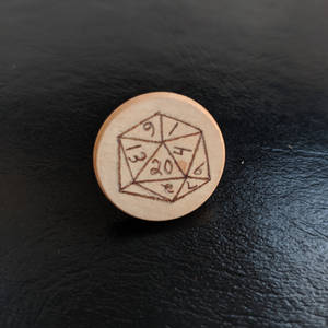 Wooden D20 Pin