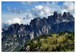 Croda da Lago as seen from Cinque Torri by JamesRushforth