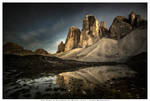 The Tre Cime di Lavaredo by Night by JamesRushforth