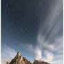 Night passes in the Dolomites