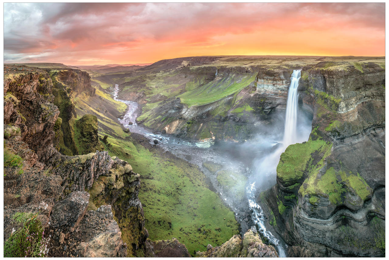 Haifoss Sunset by JamesRushforth