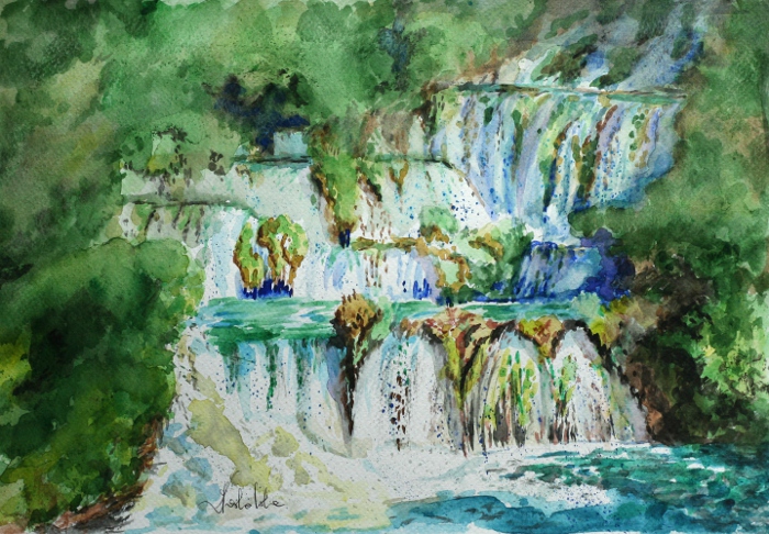 Waterfall on the river Krka