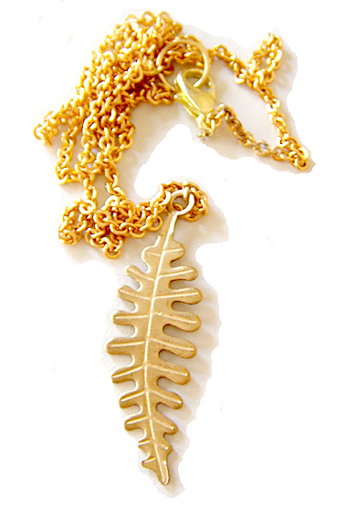 Gold Fern Necklace