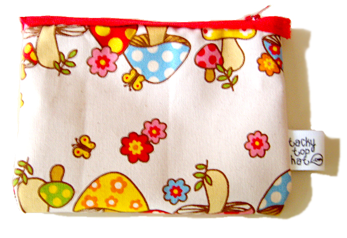 Mushroom Zipper Pouch