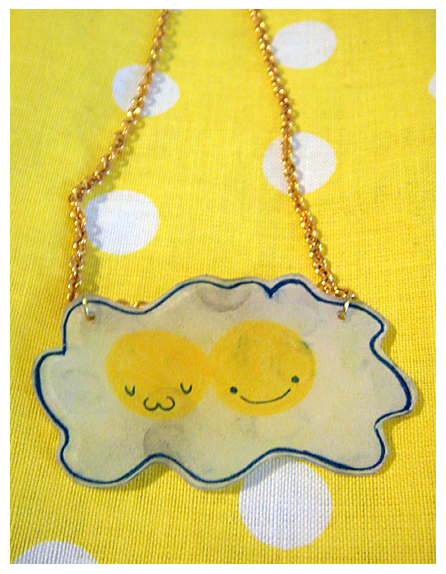 Faux Vintage Eggs Necklace