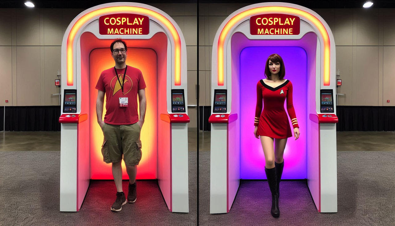 Loading Screen Cosplay Cosplay Machine Upload 2 by StepfordTGed on DeviantArt