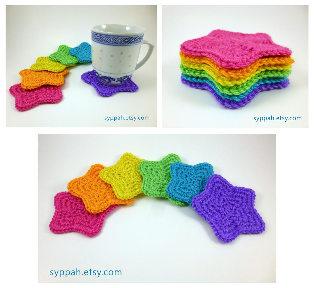 Rainbow Star Coasters