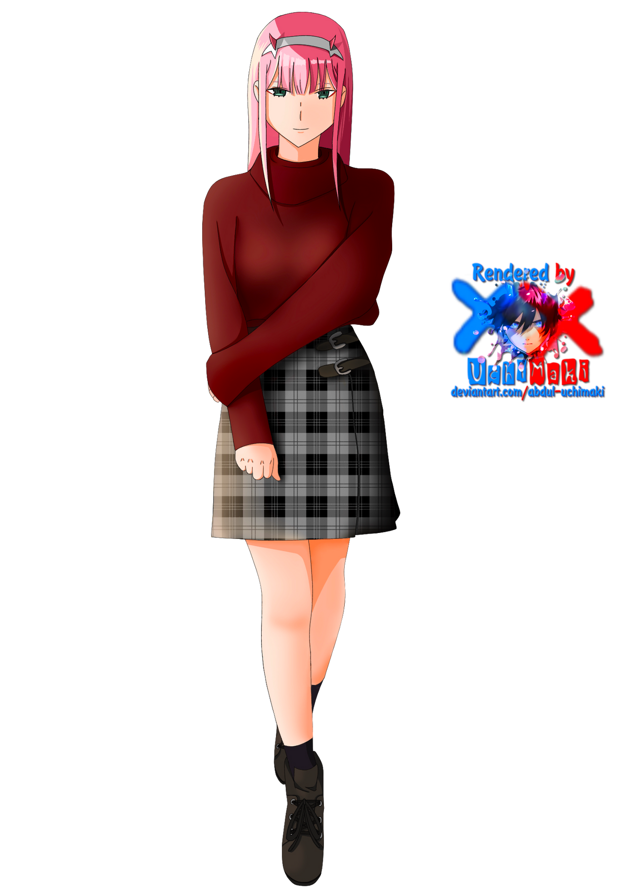 Darling in the FranXX - Zero Two Render by Abdul-UchiMaki on DeviantArt