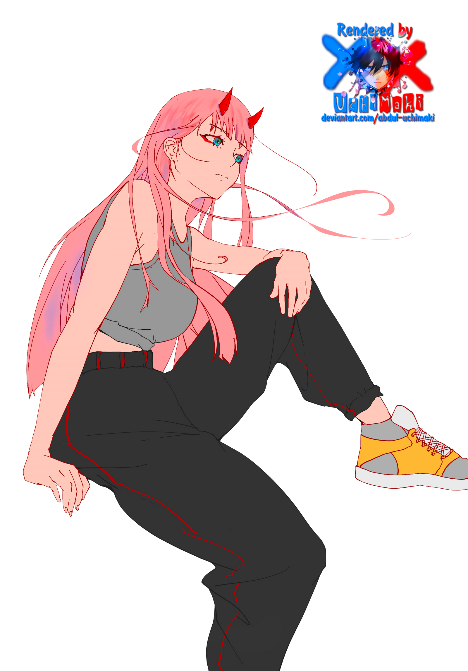 Darling in the FranXX - Zero Two Render by Abdul-UchiMaki on DeviantArt