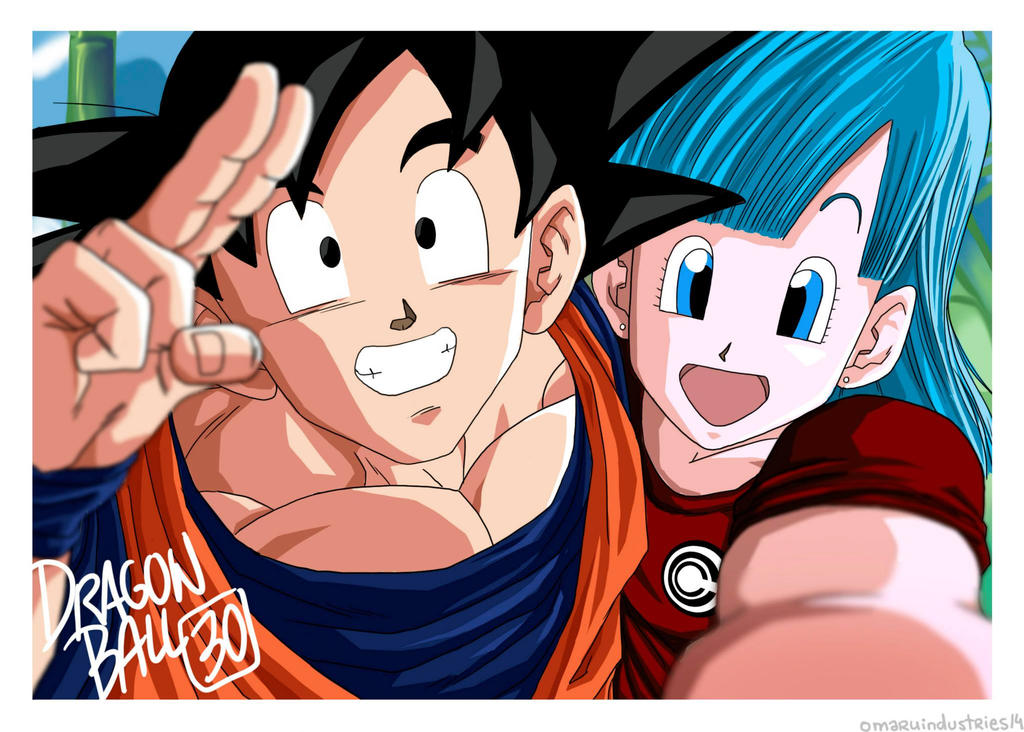 Bulma and Son Goku 30th anniversary selfie