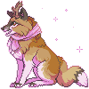 Faun with a pink scarf