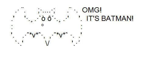 ASCII Batman by metalviolin on DeviantArt