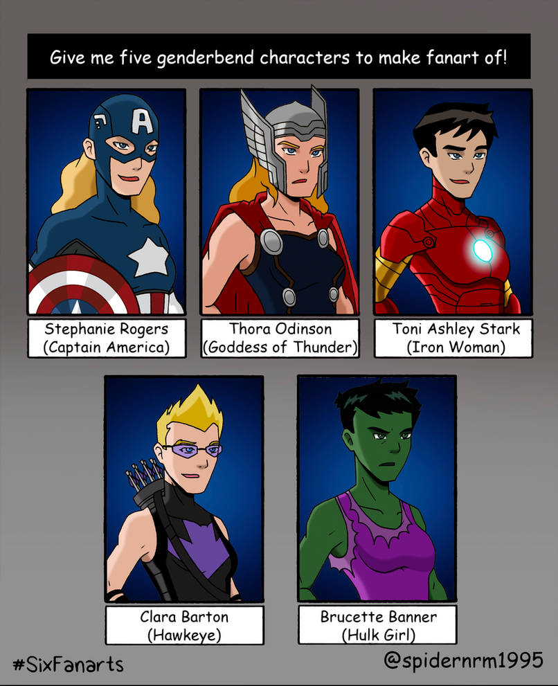 Genderbent Mercy 5 gender-bend characters fan art challenge part 2! by nicholasnrm123 on ...