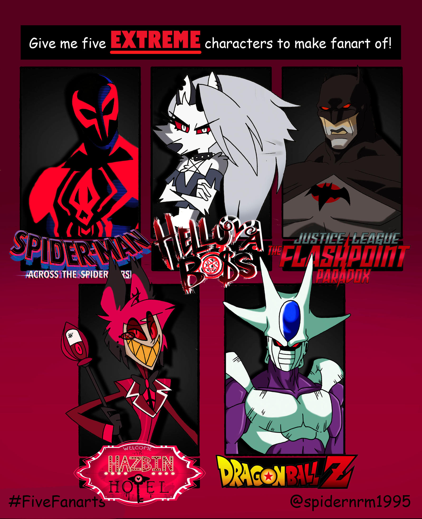 5 Extreme Characters Fan Art Challenge 2023 By Nicholasnrm123 On 5 Extreme Characters Fan Art Challenge 2023 By Nicholasnrm123 On