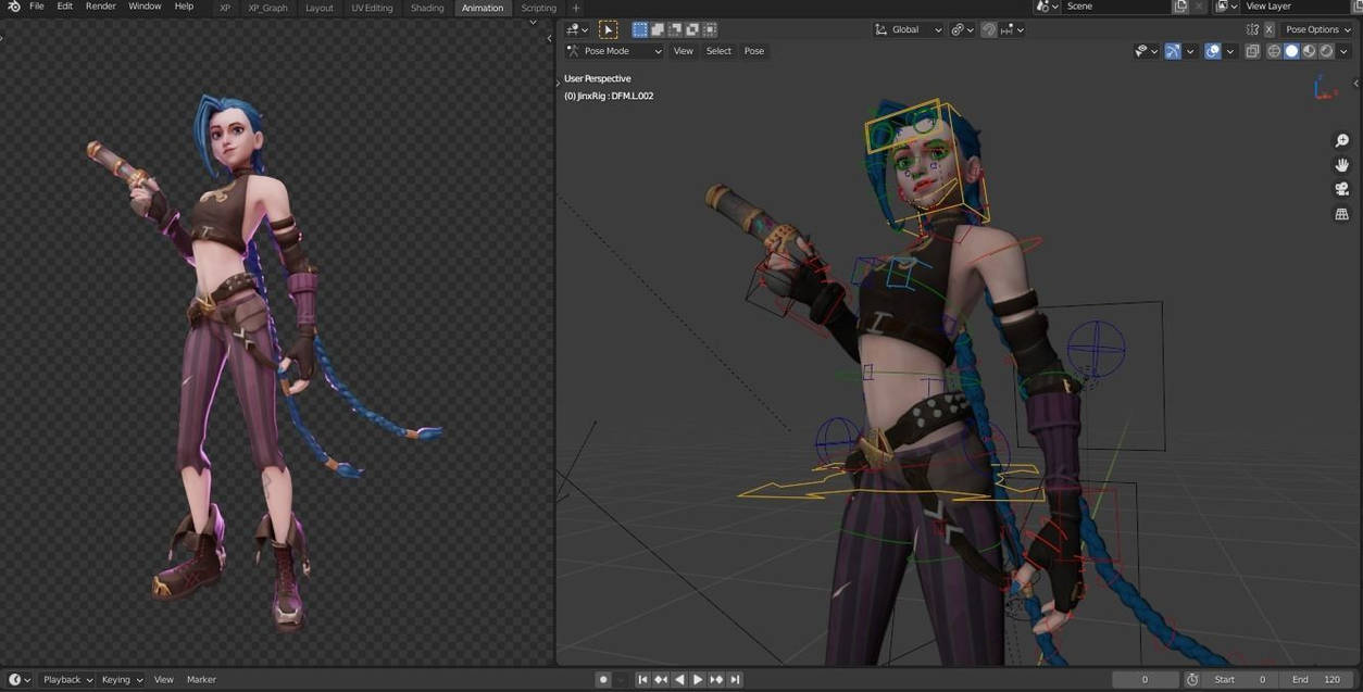 Cg Rigs Jinx Character Rig Free 3D Models by brahim26 on DeviantArt