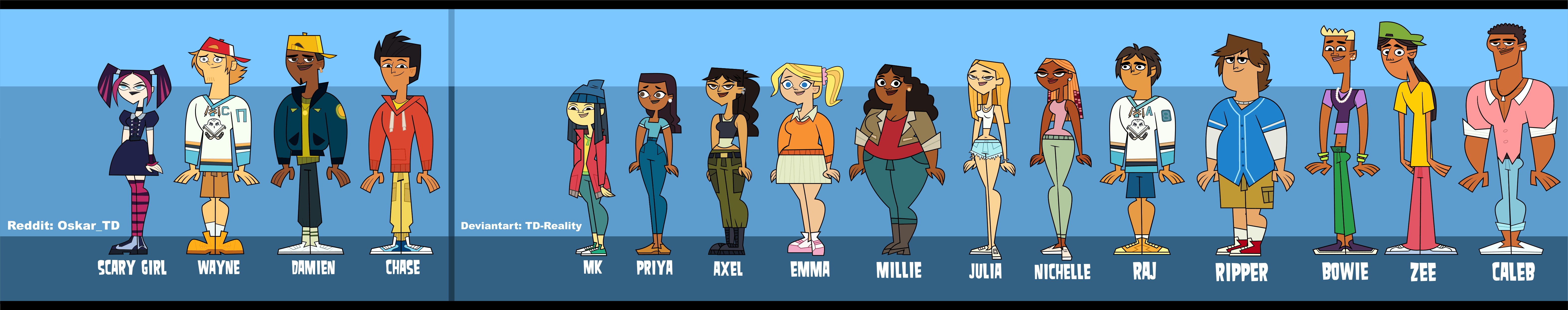 Total drama island new cast fanart by ocsbygerardDT on DeviantArt