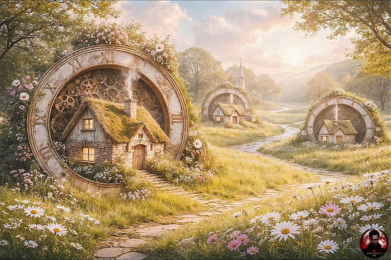 Pastel Clockwork Meadow Cottages by AdrianKeeley on DeviantArt