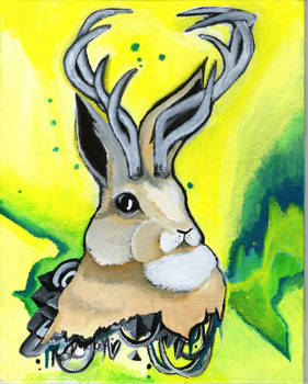 Jackalope Painting