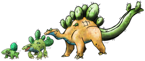 Cactus Stegosaurus Fakemon