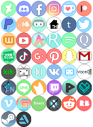 Pixel Social Media Icons By Astrialogical On Deviantart
