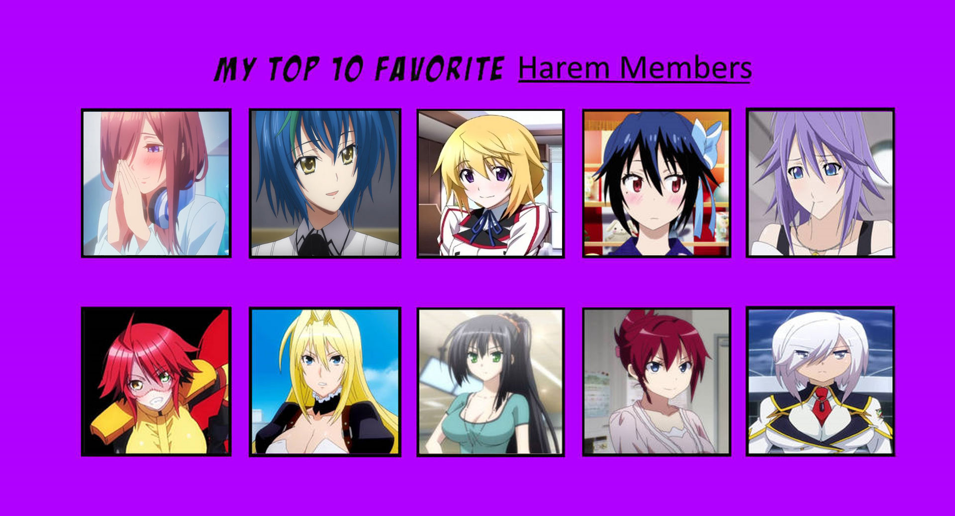 The Top Harem Anime, Ranked