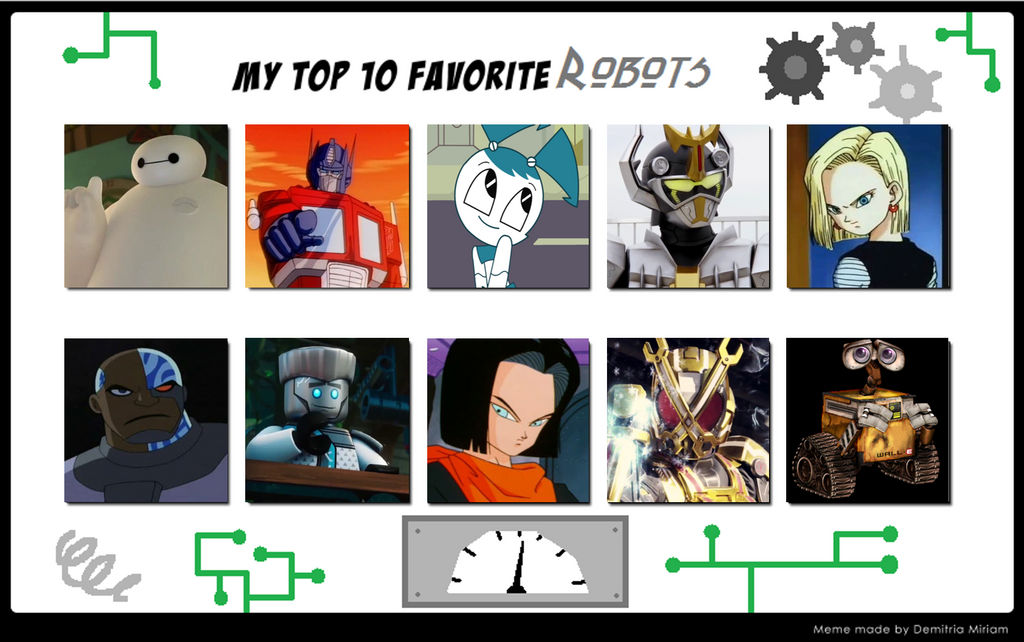 Favorite Robot Top 10 Favorite Robots by rainbine94 on DeviantArt