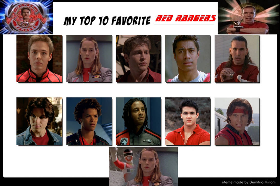 My Top 10 Favorite Red Rangers by rainbine94 on DeviantArt