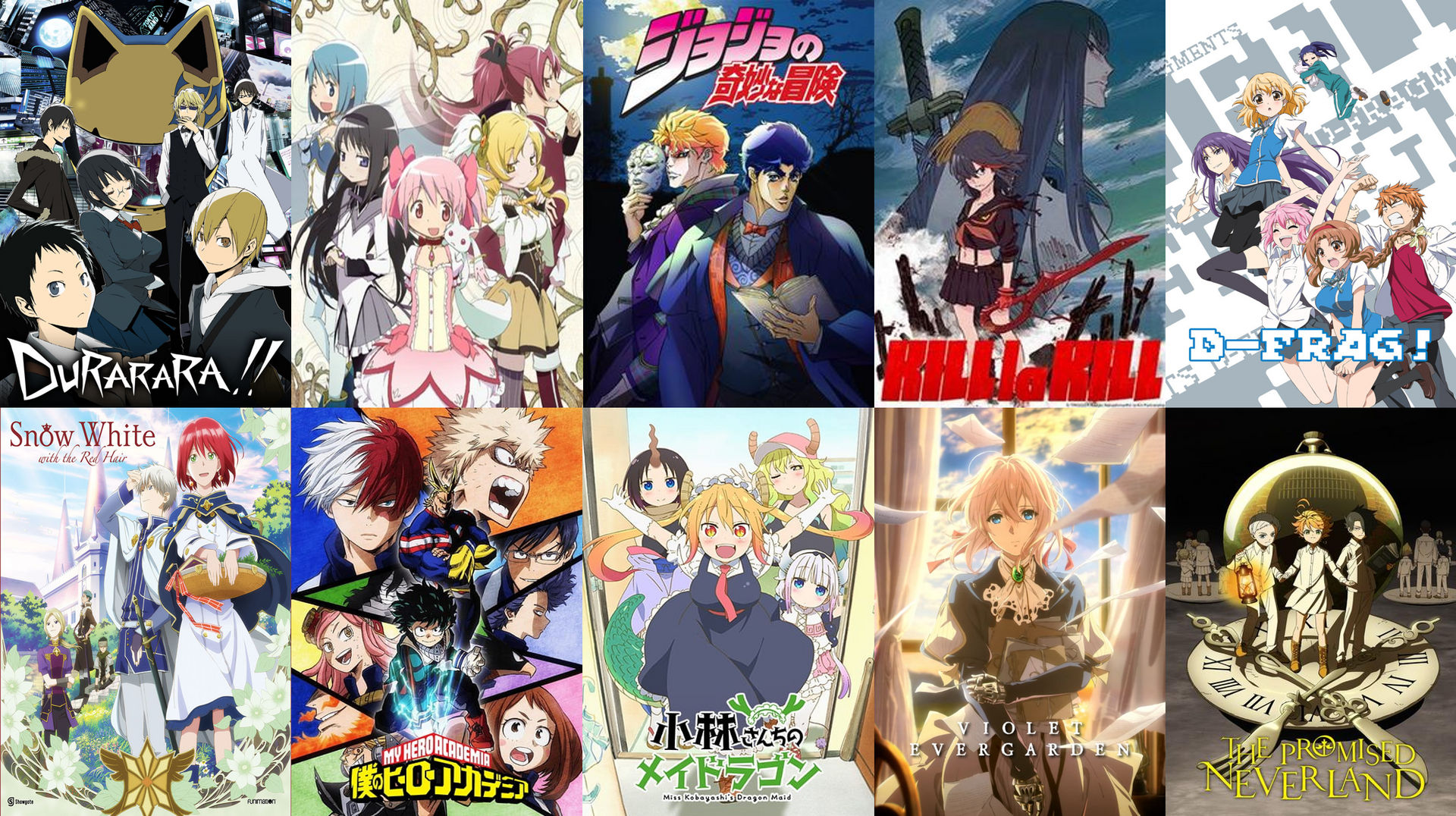My favorite anime of each year (stars represent favorites) : r