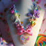Pastel Rainbow Charm Necklace