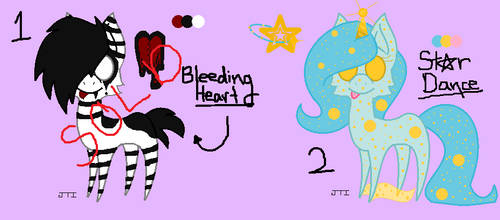 Adoptables - Bleeding Heart + Star Dance