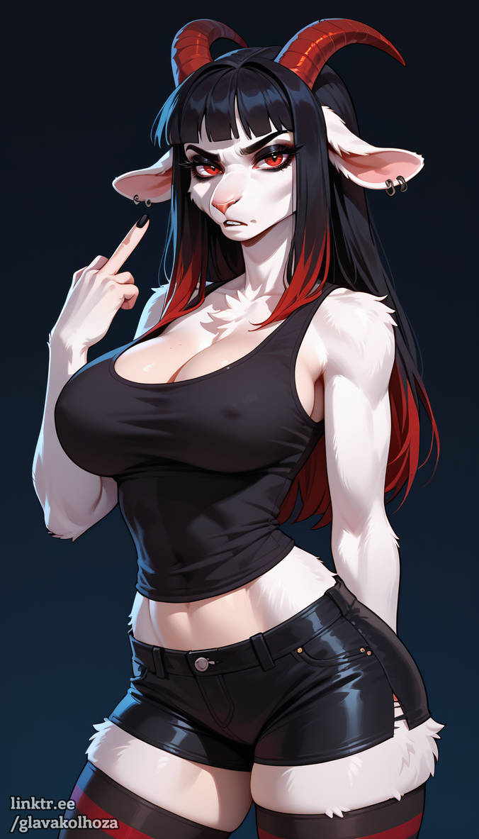 Gothic Goat Goth goat by GlavaKolhoza on DeviantArt