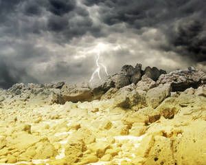 Storm In The Desert Wallpaper