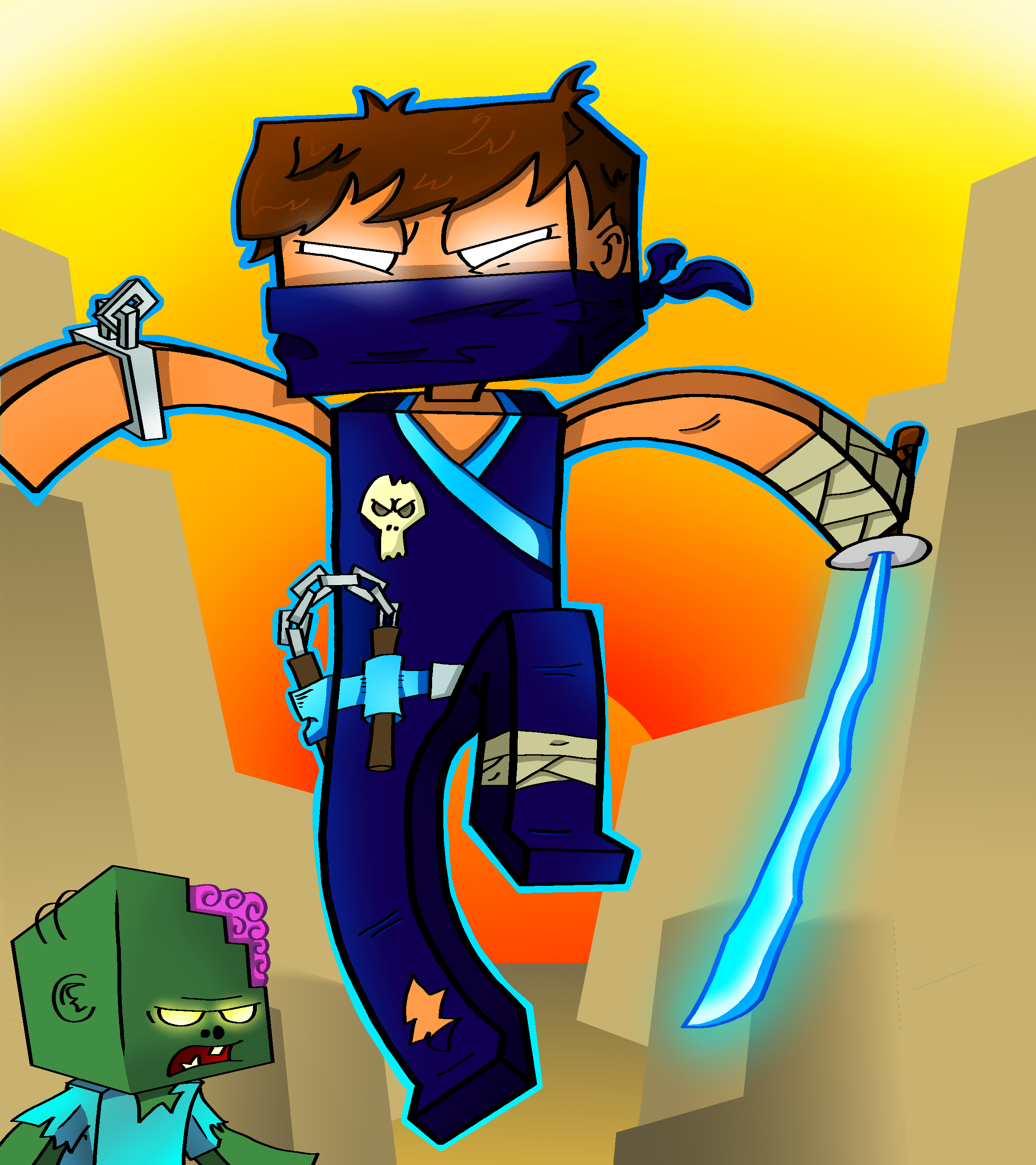 Minecraft Nin Minecraft Ninja by snaddle on DeviantArt