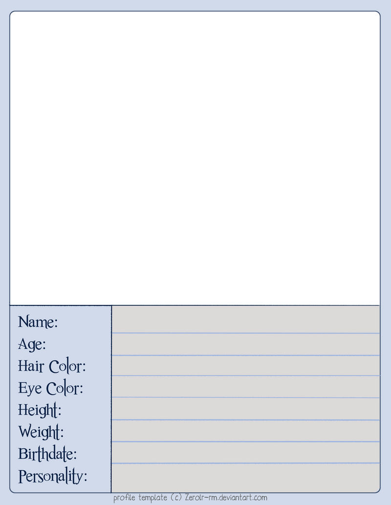 Empty Profile Layout Blank profile template by Zerolr-RM on DeviantArt