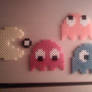 perler Pacman and ghost