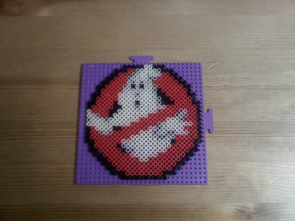Glowing Pacman Ghost Perler Bead Coasters